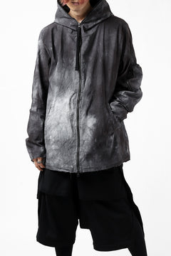 画像をギャラリービューアに読み込む, thomkrom HOODIE ZIP JACKET BACK POCKET DETAIL / DYEING WOVEN ELASTIC (MARBLE T109)