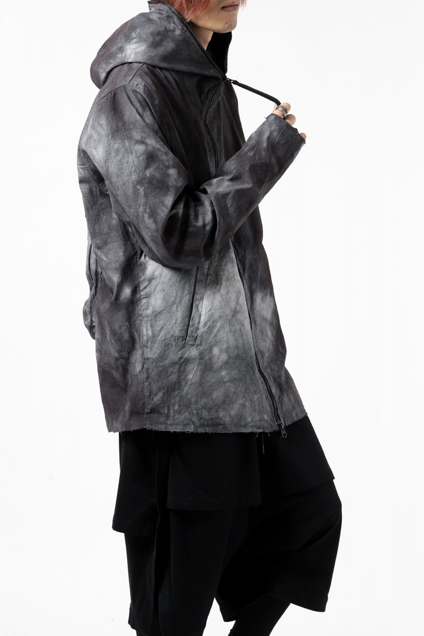 画像をギャラリービューアに読み込む, thomkrom HOODIE ZIP JACKET BACK POCKET DETAIL / DYEING WOVEN ELASTIC (MARBLE T109)