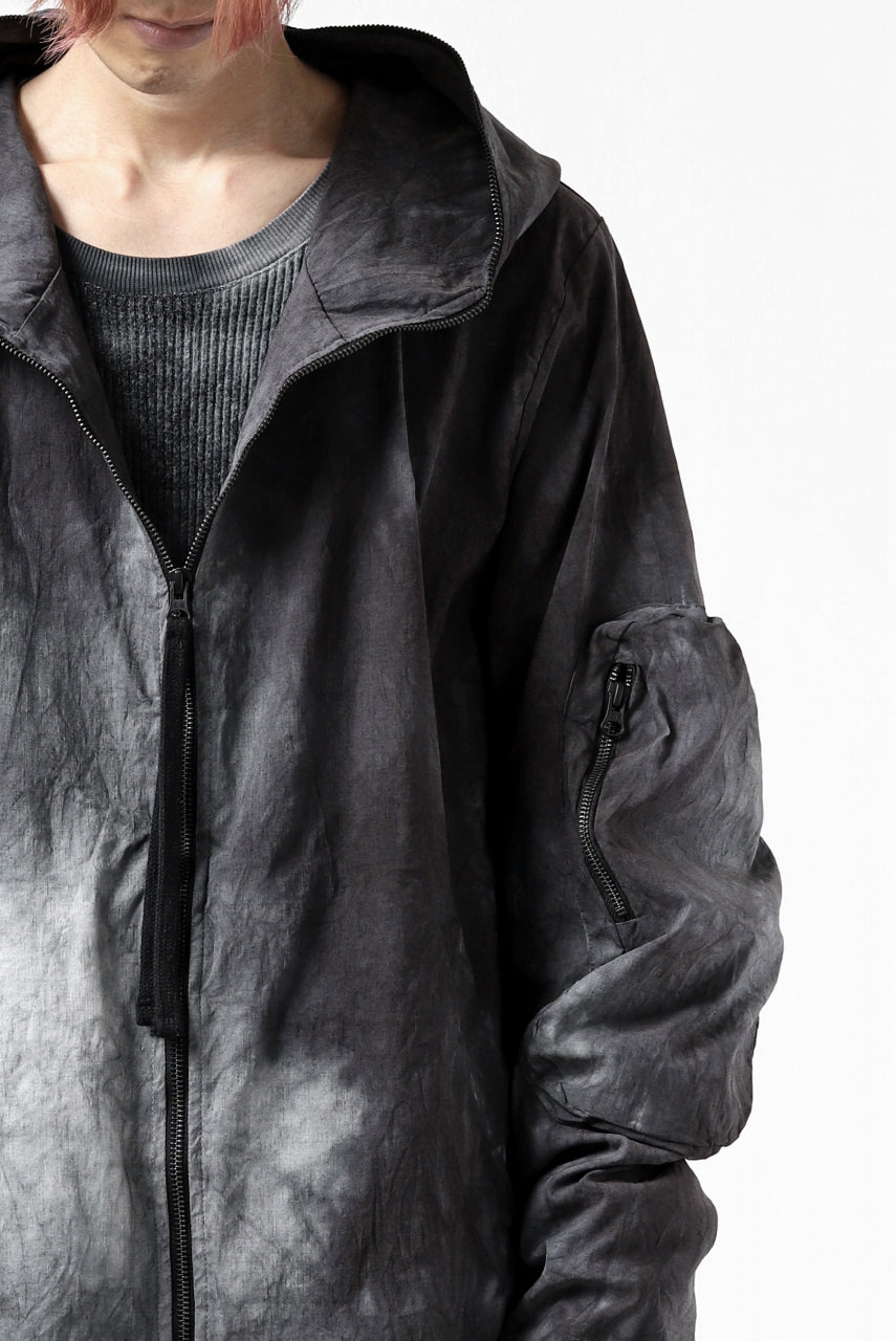 画像をギャラリービューアに読み込む, thomkrom HOODIE ZIP JACKET BACK POCKET DETAIL / DYEING WOVEN ELASTIC (MARBLE T109)