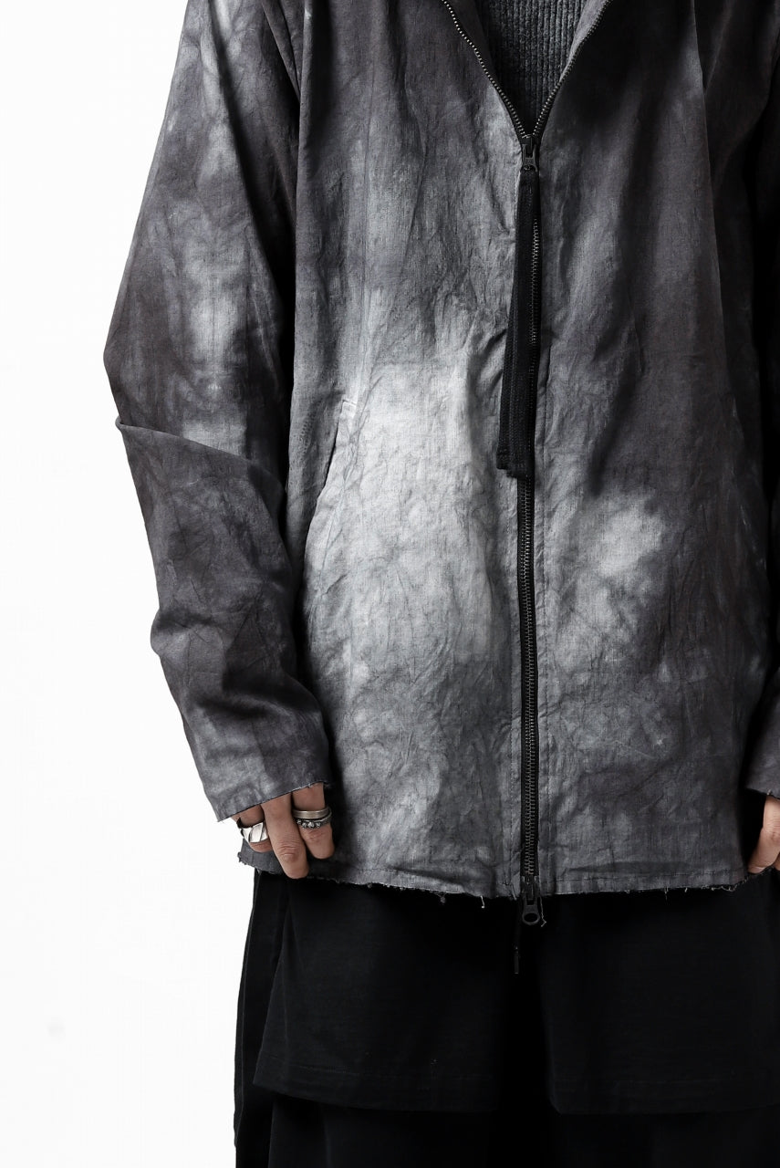 画像をギャラリービューアに読み込む, thomkrom HOODIE ZIP JACKET BACK POCKET DETAIL / DYEING WOVEN ELASTIC (MARBLE T109)