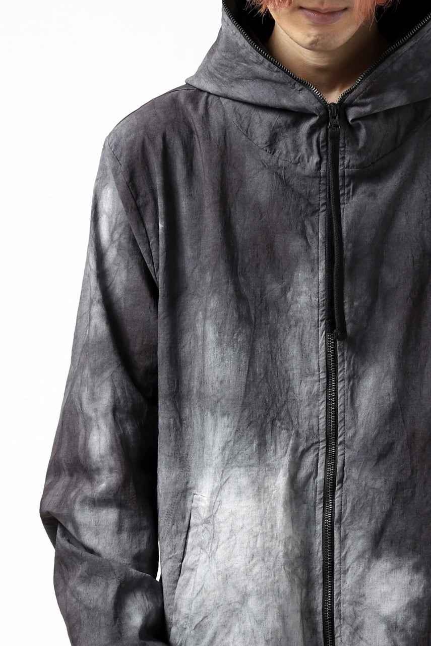 画像をギャラリービューアに読み込む, thomkrom HOODIE ZIP JACKET BACK POCKET DETAIL / DYEING WOVEN ELASTIC (MARBLE T109)