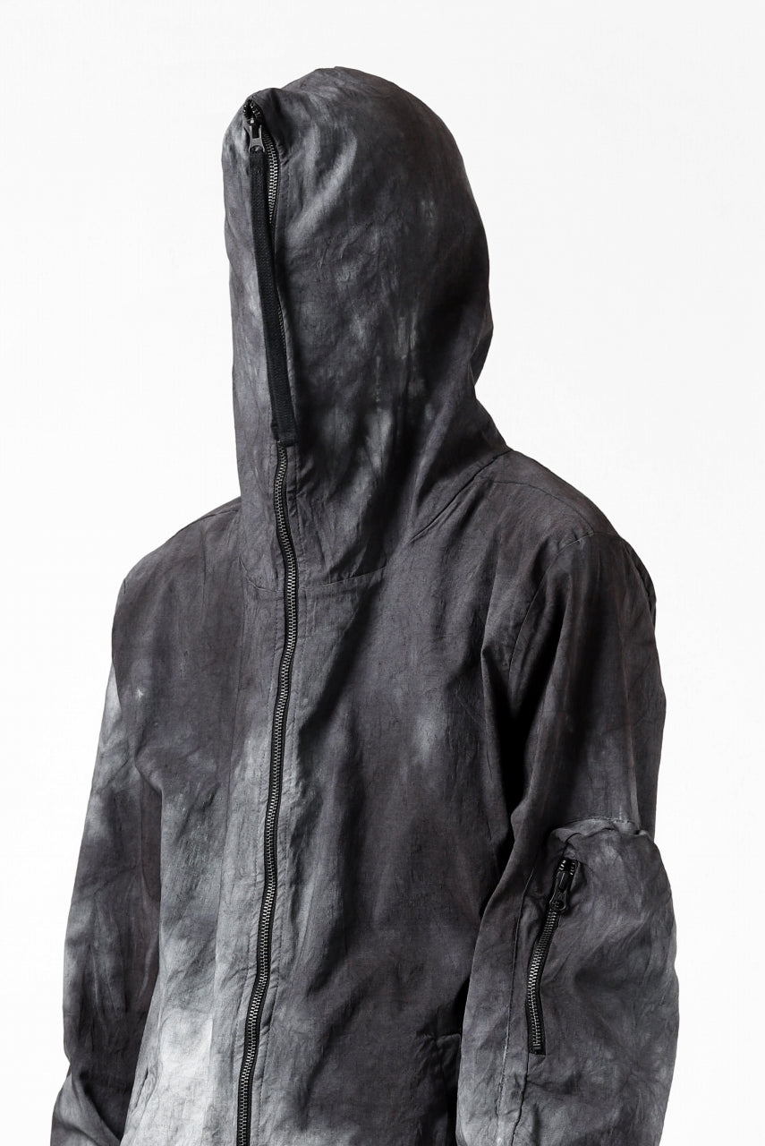 画像をギャラリービューアに読み込む, thomkrom HOODIE ZIP JACKET BACK POCKET DETAIL / DYEING WOVEN ELASTIC (MARBLE T109)