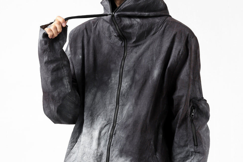 画像をギャラリービューアに読み込む, thomkrom HOODIE ZIP JACKET BACK POCKET DETAIL / DYEING WOVEN ELASTIC (MARBLE T109)