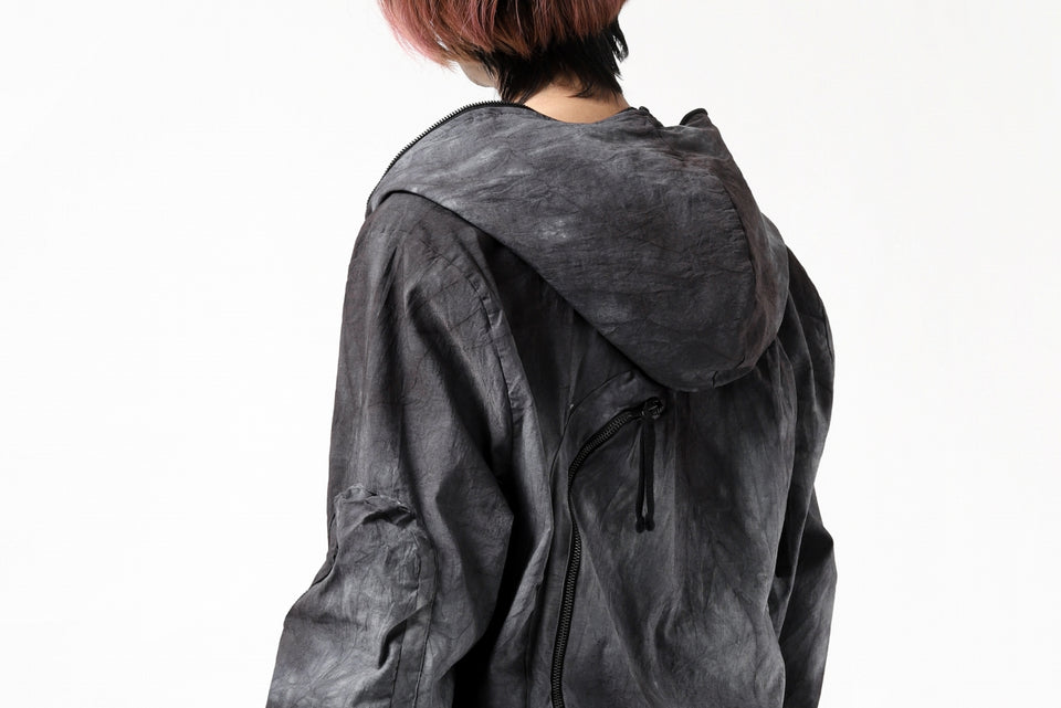 画像をギャラリービューアに読み込む, thomkrom HOODIE ZIP JACKET BACK POCKET DETAIL / DYEING WOVEN ELASTIC (MARBLE T109)