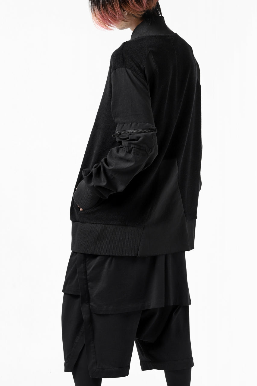 画像をギャラリービューアに読み込む, thomkrom MA-1 JACKET / SOFT FROTTEE (BLACK)