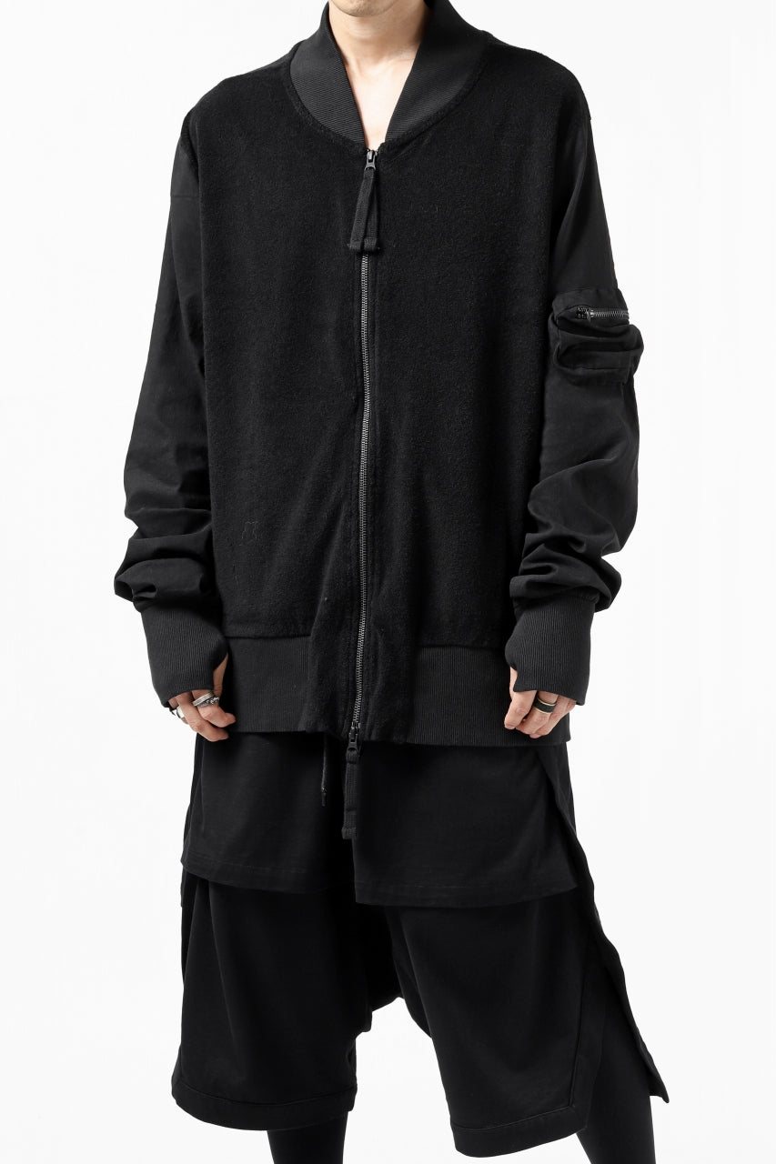 画像をギャラリービューアに読み込む, thomkrom MA-1 JACKET / SOFT FROTTEE (BLACK)