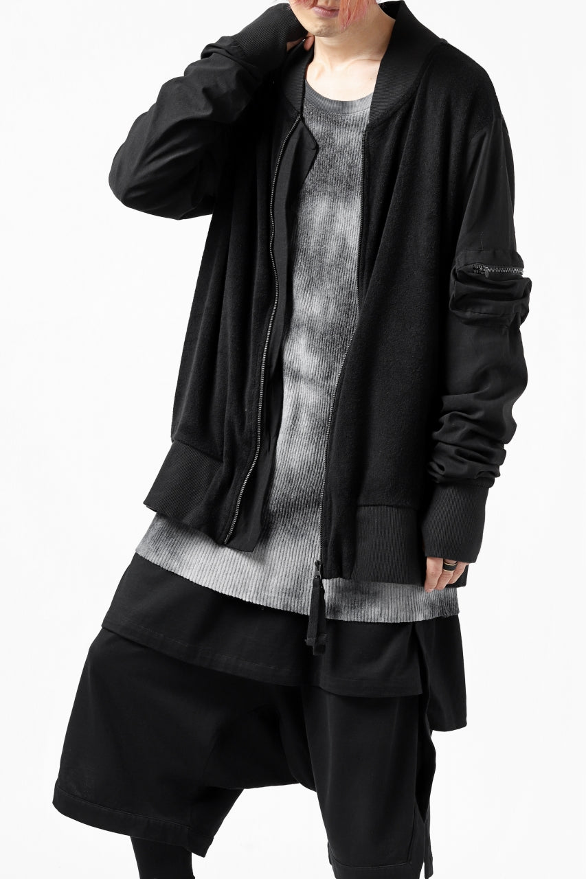 画像をギャラリービューアに読み込む, thomkrom MA-1 JACKET / SOFT FROTTEE (BLACK)