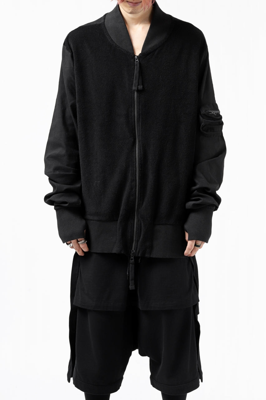 画像をギャラリービューアに読み込む, thomkrom MA-1 JACKET / SOFT FROTTEE (BLACK)