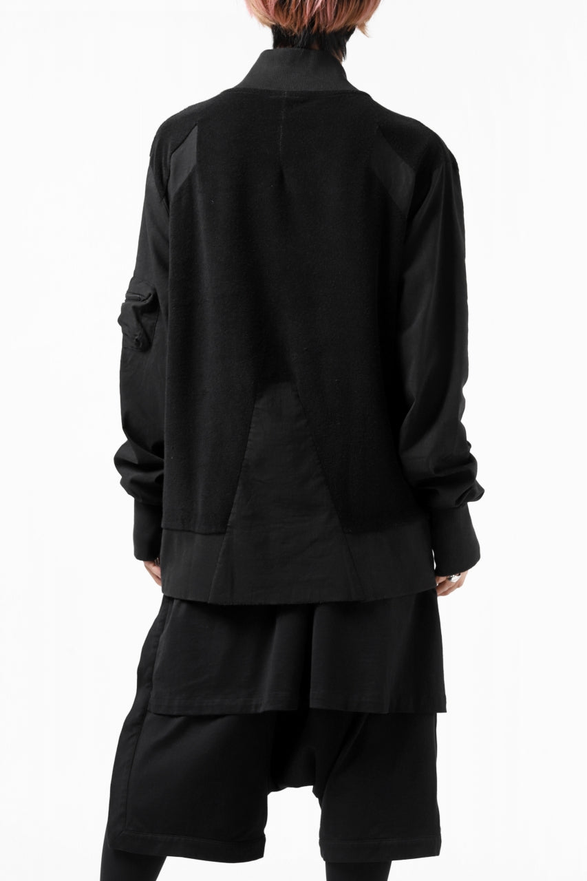 画像をギャラリービューアに読み込む, thomkrom MA-1 JACKET / SOFT FROTTEE (BLACK)