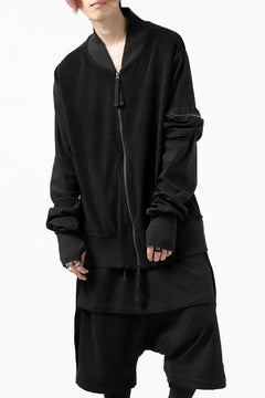 画像をギャラリービューアに読み込む, thomkrom MA-1 JACKET / SOFT FROTTEE (BLACK)
