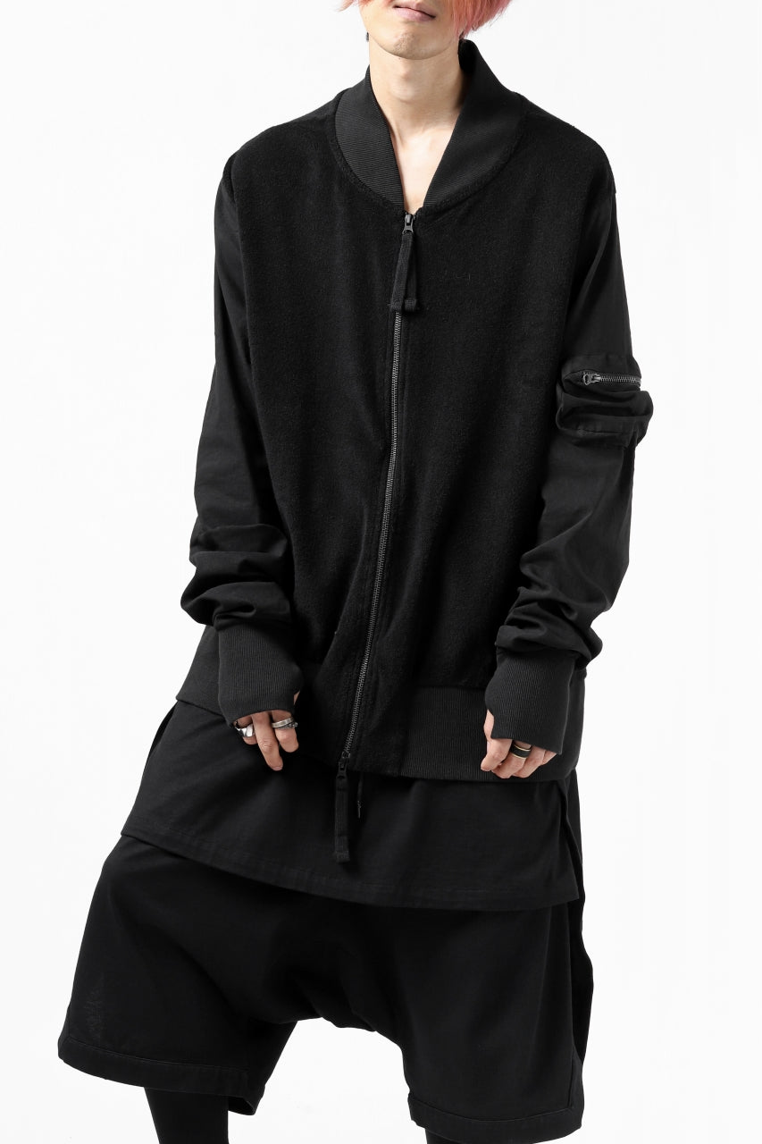 画像をギャラリービューアに読み込む, thomkrom MA-1 JACKET / SOFT FROTTEE (BLACK)