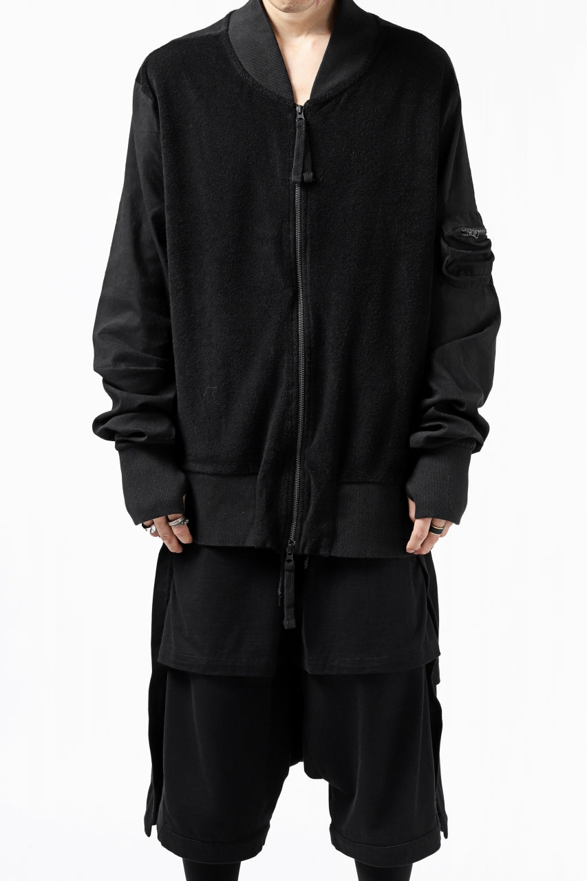 画像をギャラリービューアに読み込む, thomkrom MA-1 JACKET / SOFT FROTTEE (BLACK)