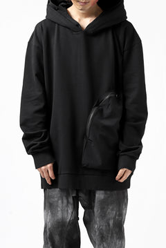 画像をギャラリービューアに読み込む, thomkrom SWEATSHIRT HOODIE-DUAL / FRENCH TERRY ORGANIC (BLACK)
