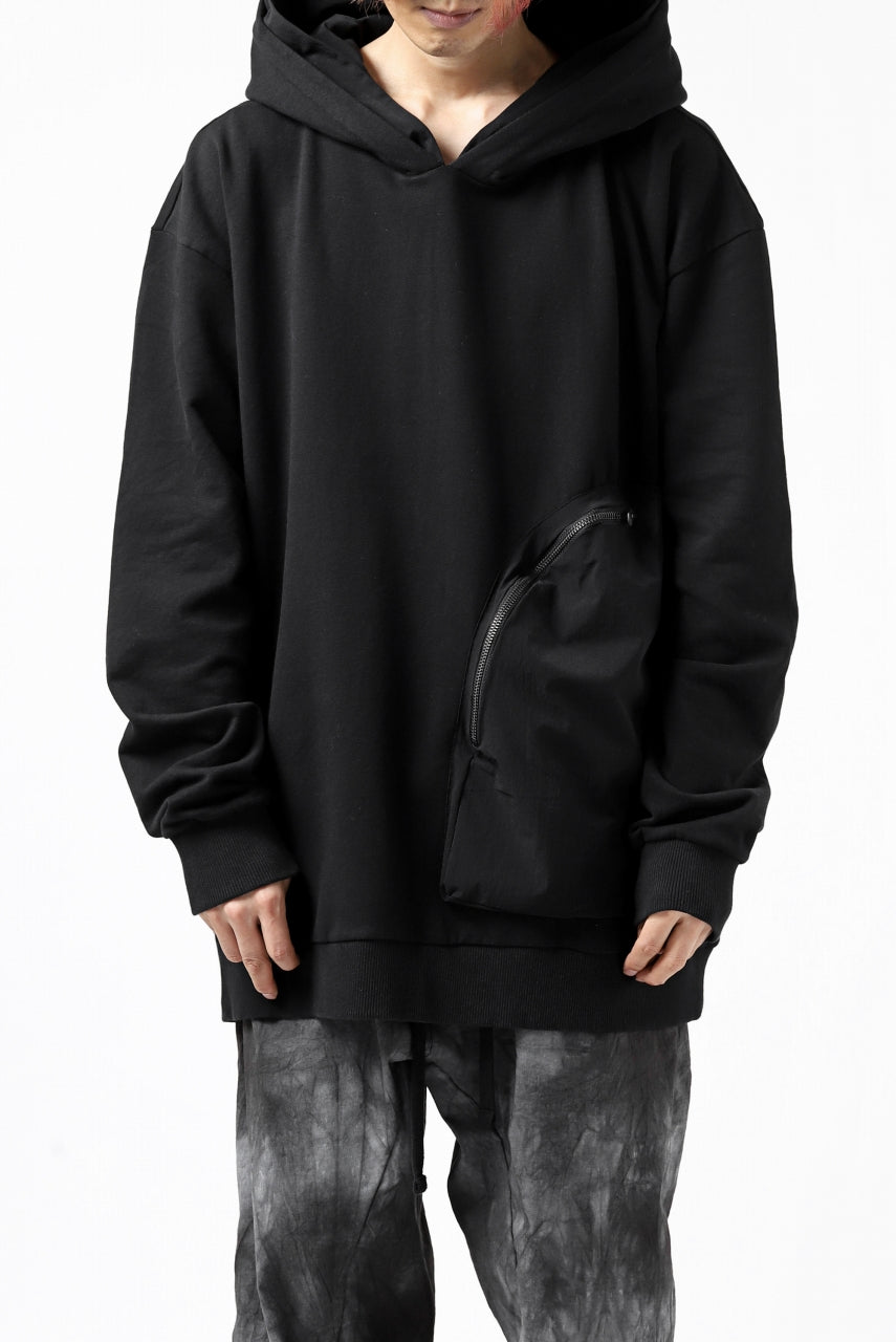 画像をギャラリービューアに読み込む, thomkrom SWEATSHIRT HOODIE-DUAL / FRENCH TERRY ORGANIC (BLACK)