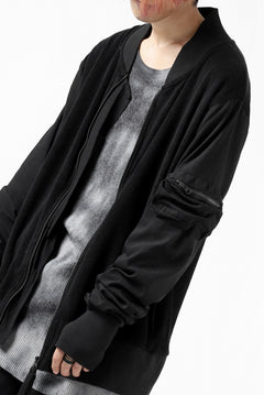 画像をギャラリービューアに読み込む, thomkrom MA-1 JACKET / SOFT FROTTEE (BLACK)