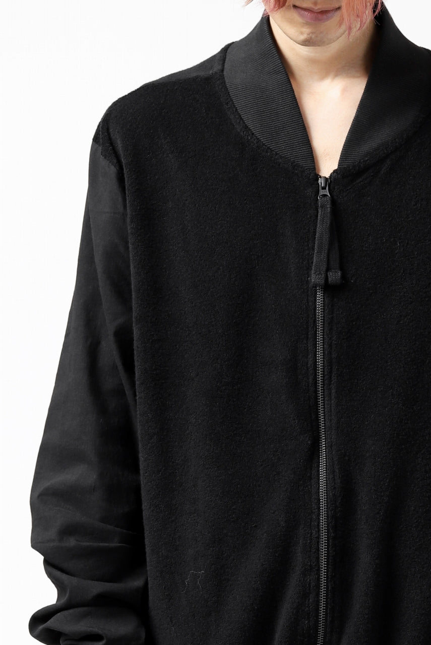 thomkrom MA-1 JACKET / SOFT FROTTEE (BLACK)
