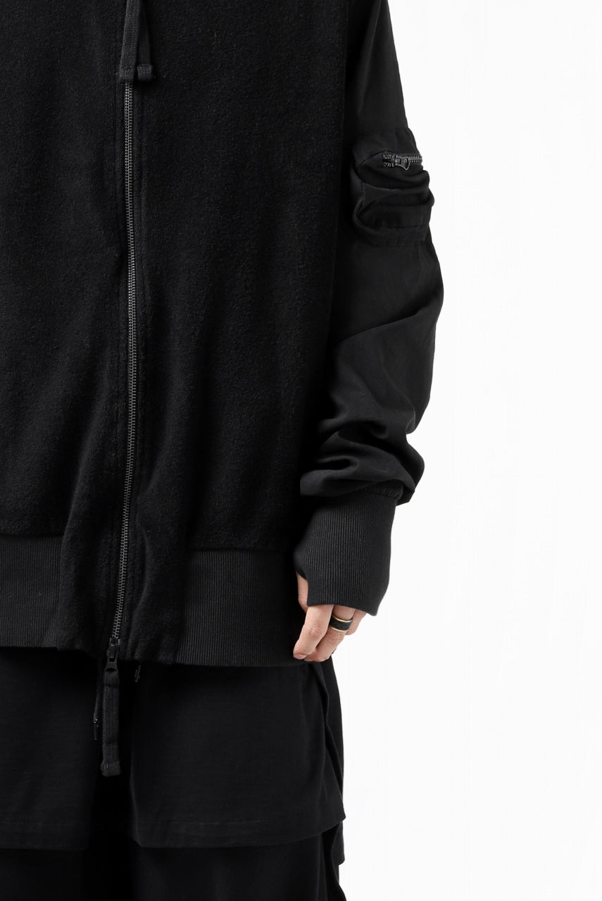 画像をギャラリービューアに読み込む, thomkrom MA-1 JACKET / SOFT FROTTEE (BLACK)