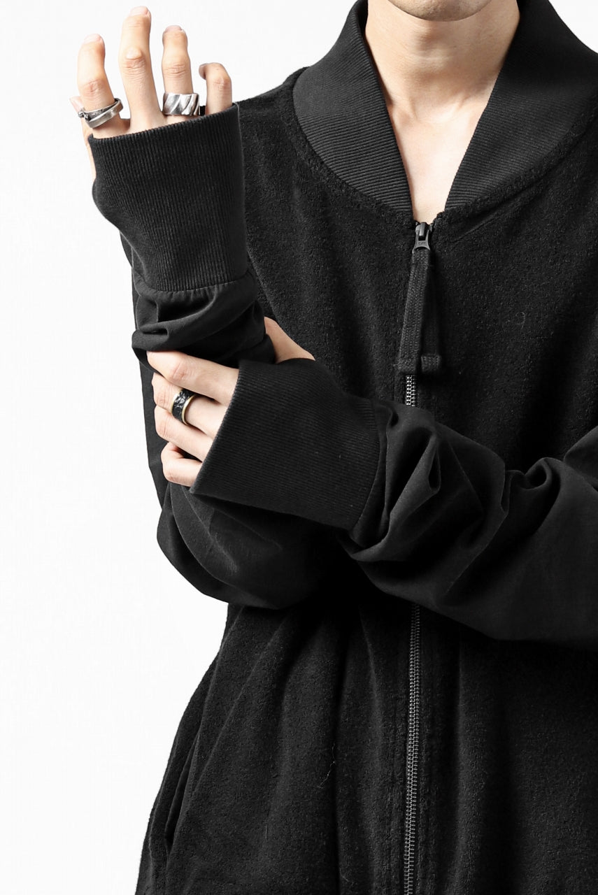 画像をギャラリービューアに読み込む, thomkrom MA-1 JACKET / SOFT FROTTEE (BLACK)