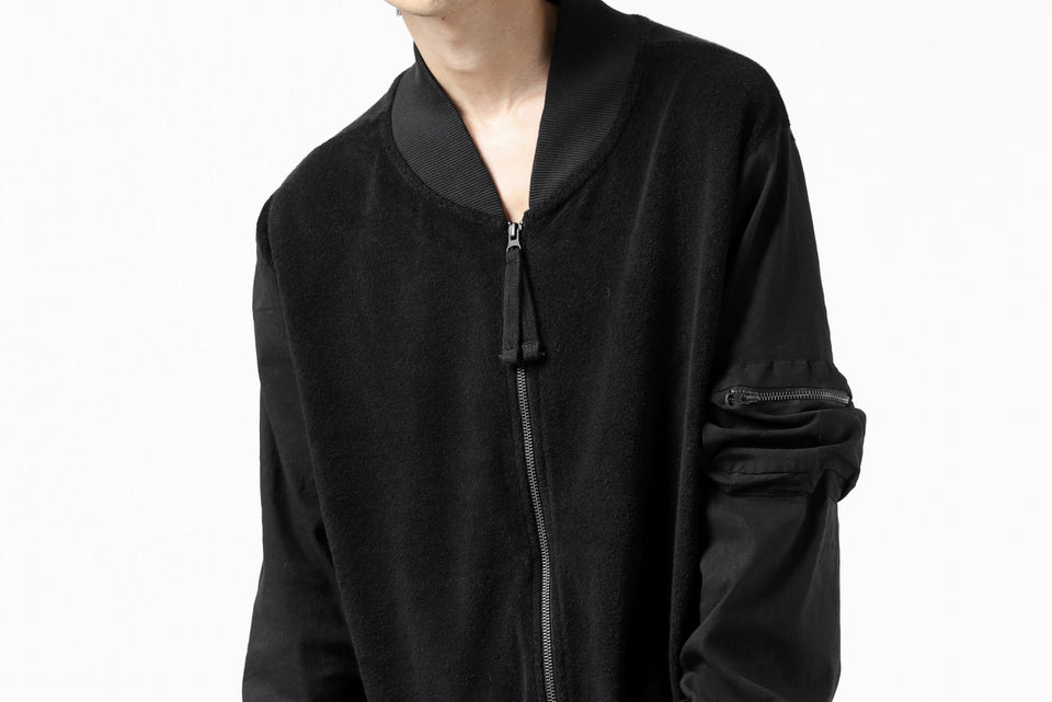 画像をギャラリービューアに読み込む, thomkrom MA-1 JACKET / SOFT FROTTEE (BLACK)