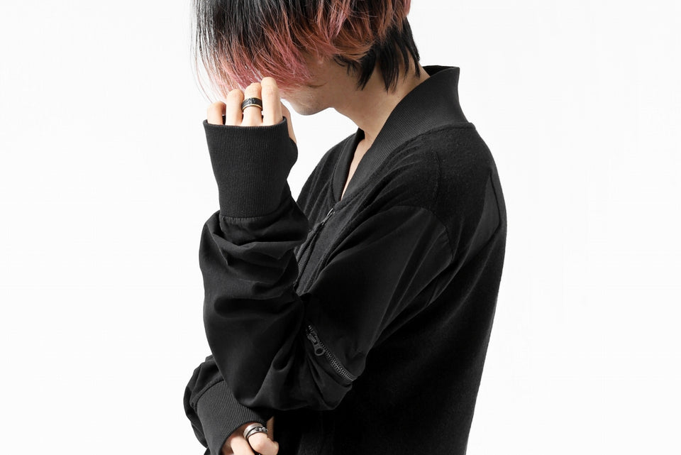 画像をギャラリービューアに読み込む, thomkrom MA-1 JACKET / SOFT FROTTEE (BLACK)