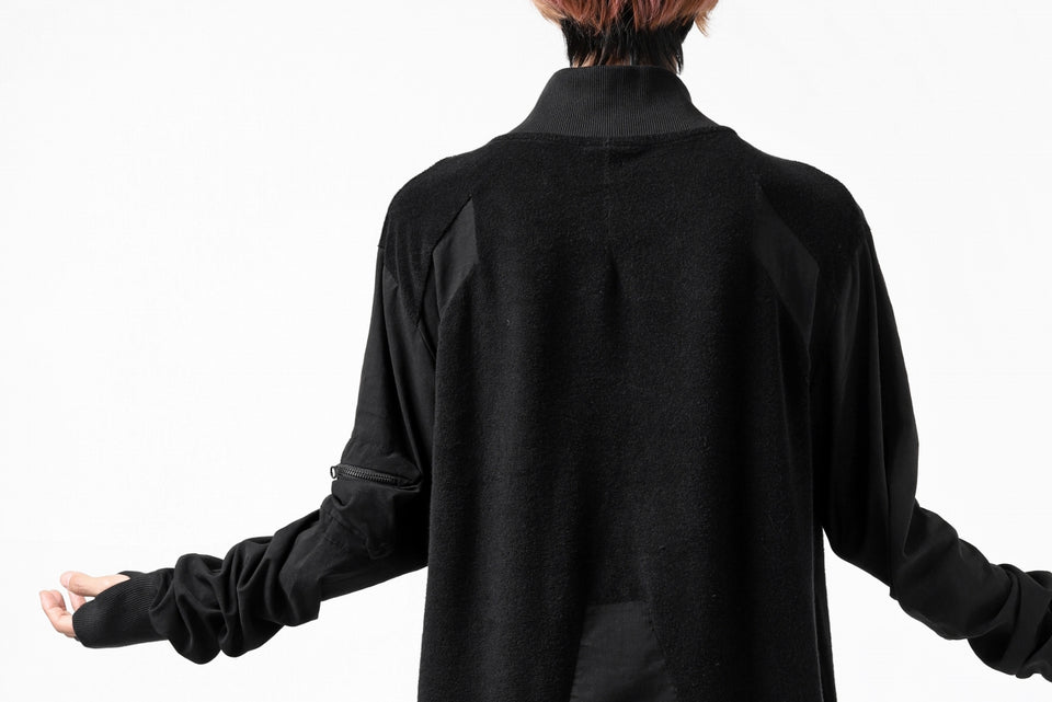 画像をギャラリービューアに読み込む, thomkrom MA-1 JACKET / SOFT FROTTEE (BLACK)