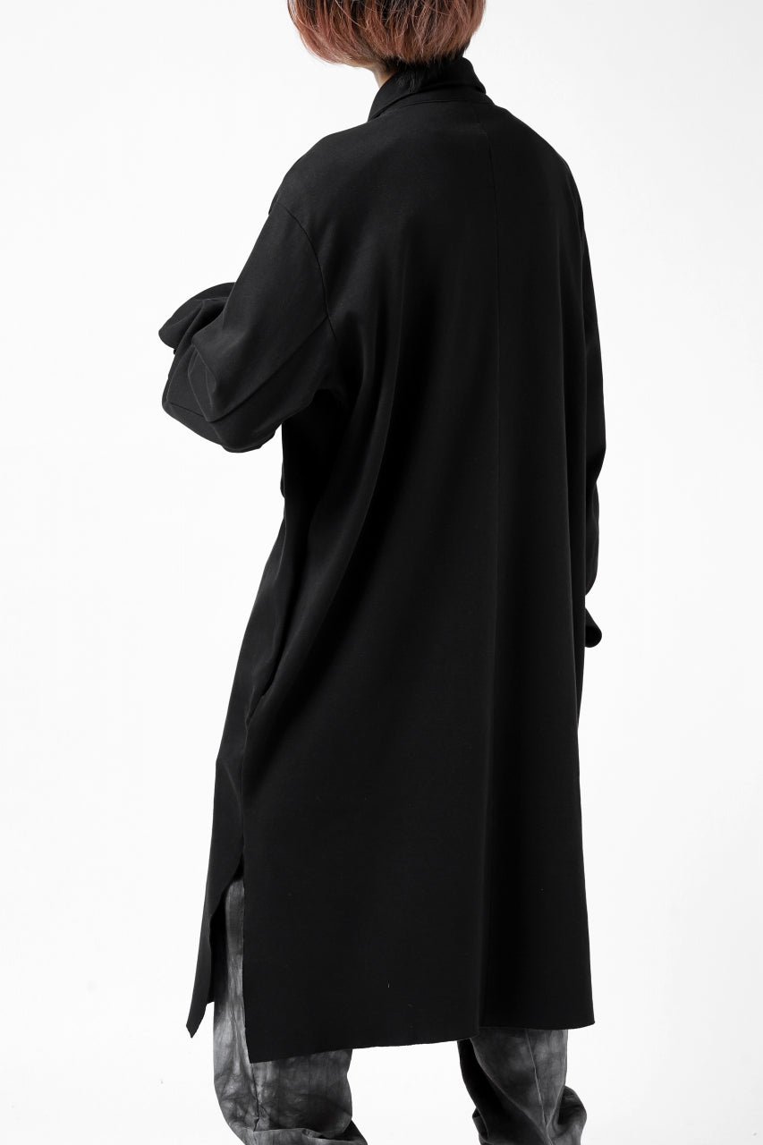 画像をギャラリービューアに読み込む, thomkrom WORK COAT / MEDIUM JERSEY (BLACK)