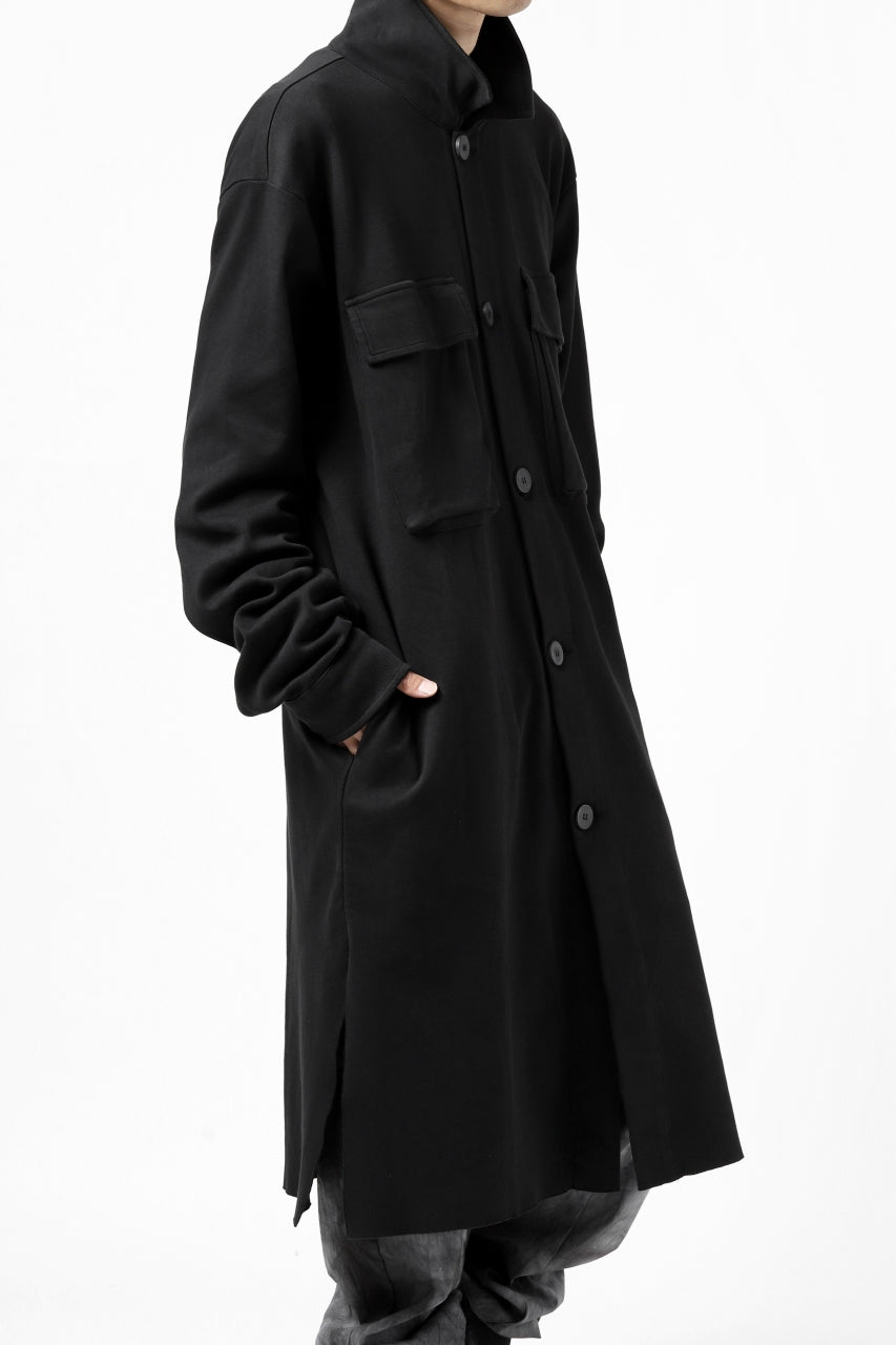 画像をギャラリービューアに読み込む, thomkrom WORK COAT / MEDIUM JERSEY (BLACK)