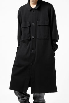 画像をギャラリービューアに読み込む, thomkrom WORK COAT / MEDIUM JERSEY (BLACK)