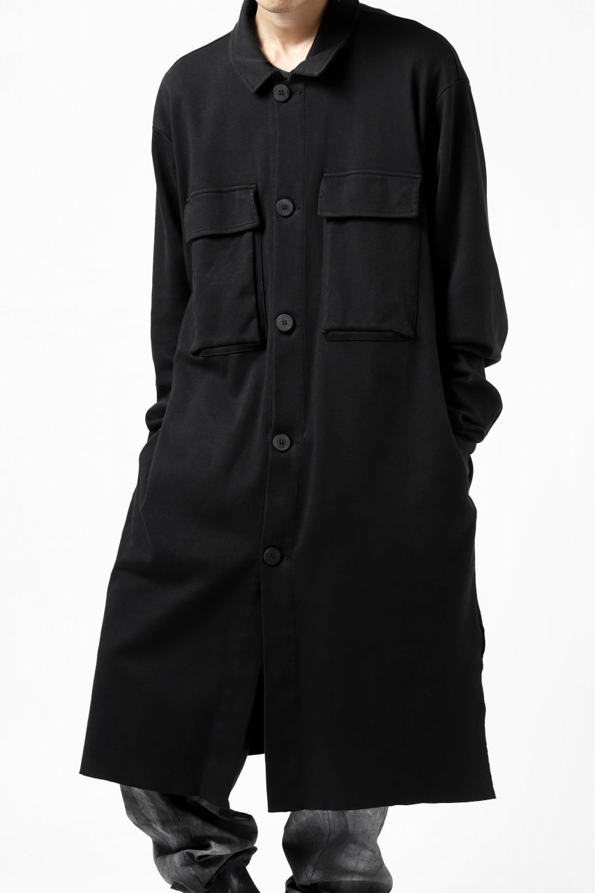 画像をギャラリービューアに読み込む, thomkrom WORK COAT / MEDIUM JERSEY (BLACK)
