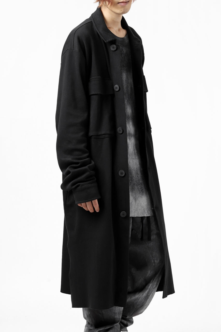 画像をギャラリービューアに読み込む, thomkrom WORK COAT / MEDIUM JERSEY (BLACK)