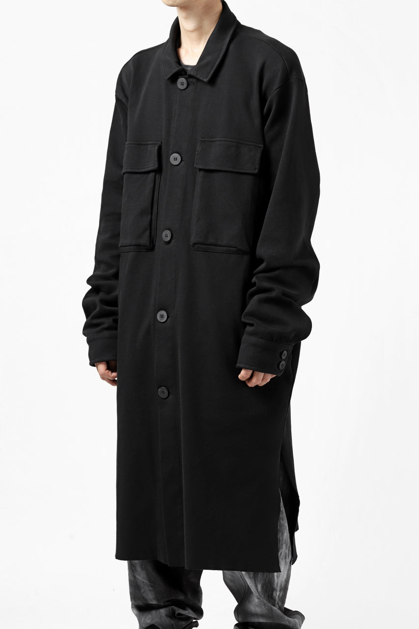 画像をギャラリービューアに読み込む, thomkrom WORK COAT / MEDIUM JERSEY (BLACK)