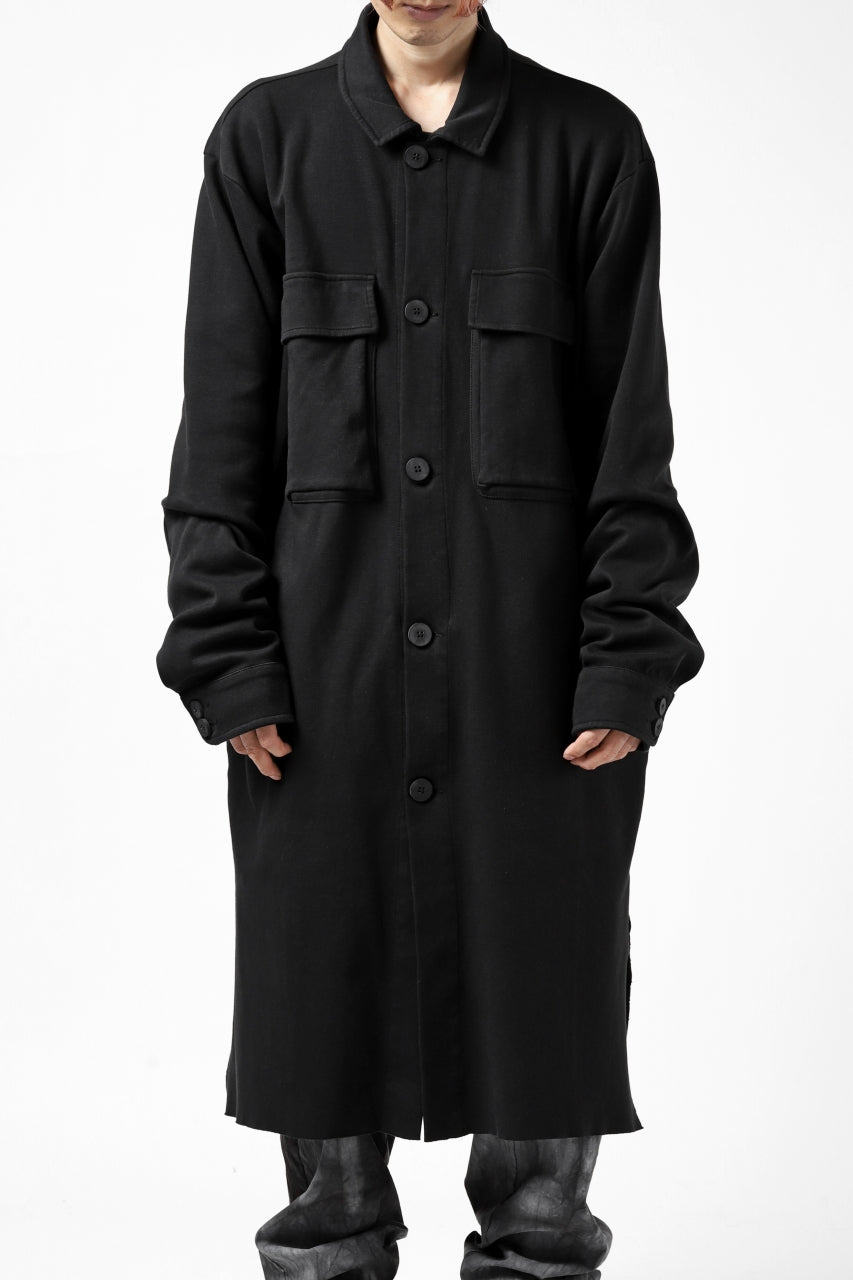 画像をギャラリービューアに読み込む, thomkrom WORK COAT / MEDIUM JERSEY (BLACK)