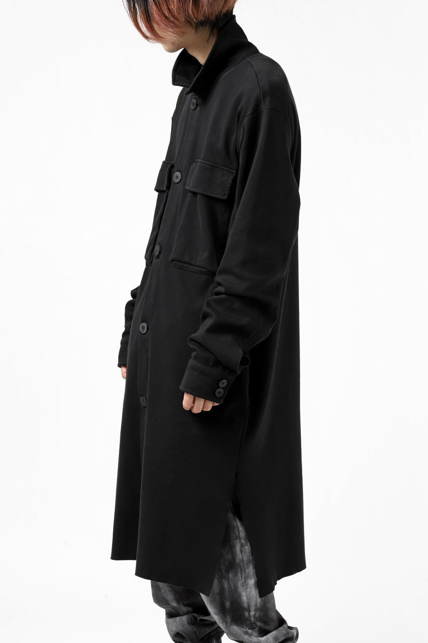 画像をギャラリービューアに読み込む, thomkrom WORK COAT / MEDIUM JERSEY (BLACK)