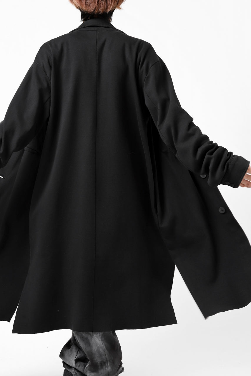 画像をギャラリービューアに読み込む, thomkrom WORK COAT / MEDIUM JERSEY (BLACK)