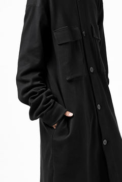 画像をギャラリービューアに読み込む, thomkrom WORK COAT / MEDIUM JERSEY (BLACK)