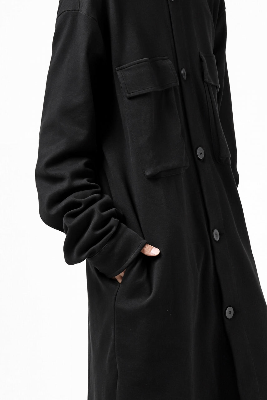 画像をギャラリービューアに読み込む, thomkrom WORK COAT / MEDIUM JERSEY (BLACK)