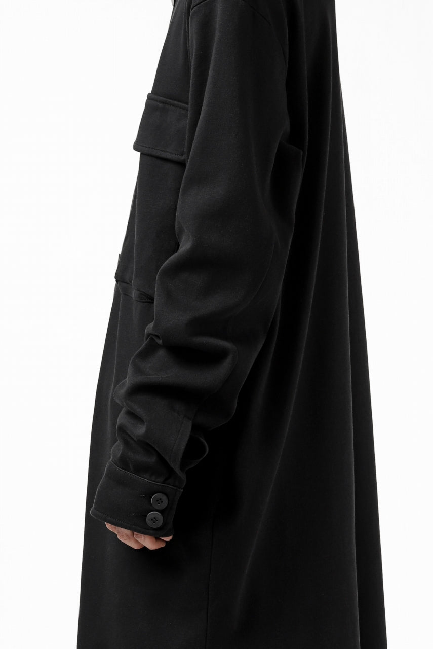 画像をギャラリービューアに読み込む, thomkrom WORK COAT / MEDIUM JERSEY (BLACK)