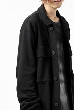 画像をギャラリービューアに読み込む, thomkrom WORK COAT / MEDIUM JERSEY (BLACK)