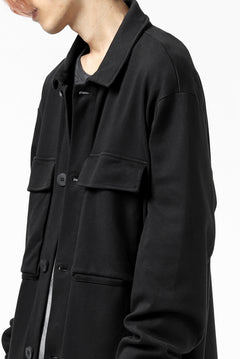 画像をギャラリービューアに読み込む, thomkrom WORK COAT / MEDIUM JERSEY (BLACK)