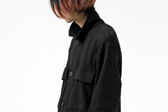 画像をギャラリービューアに読み込む, thomkrom WORK COAT / MEDIUM JERSEY (BLACK)