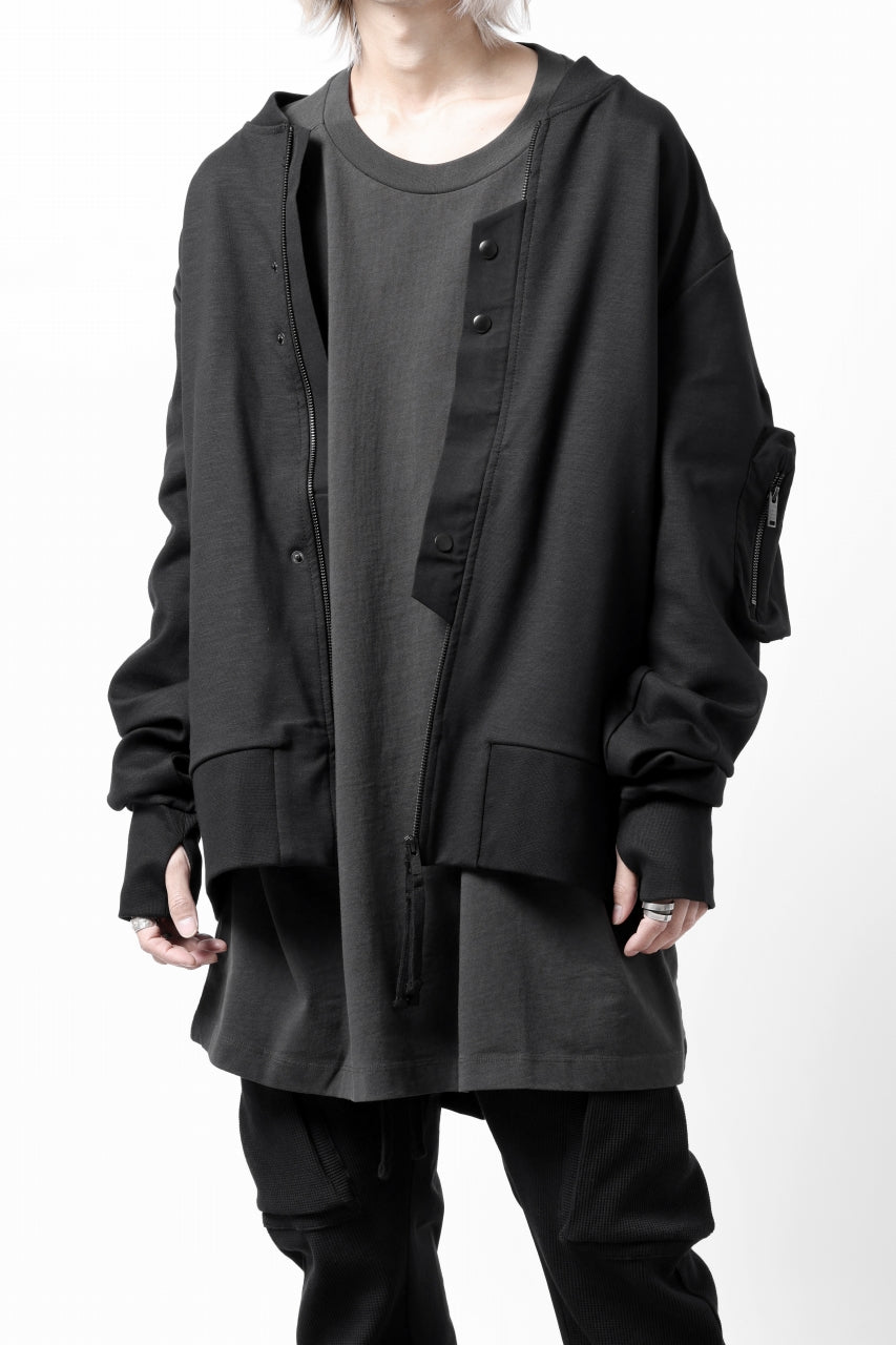 画像をギャラリービューアに読み込む, thom/krom MA-1 JACKET / ELASTIC COTTON (BLACK)