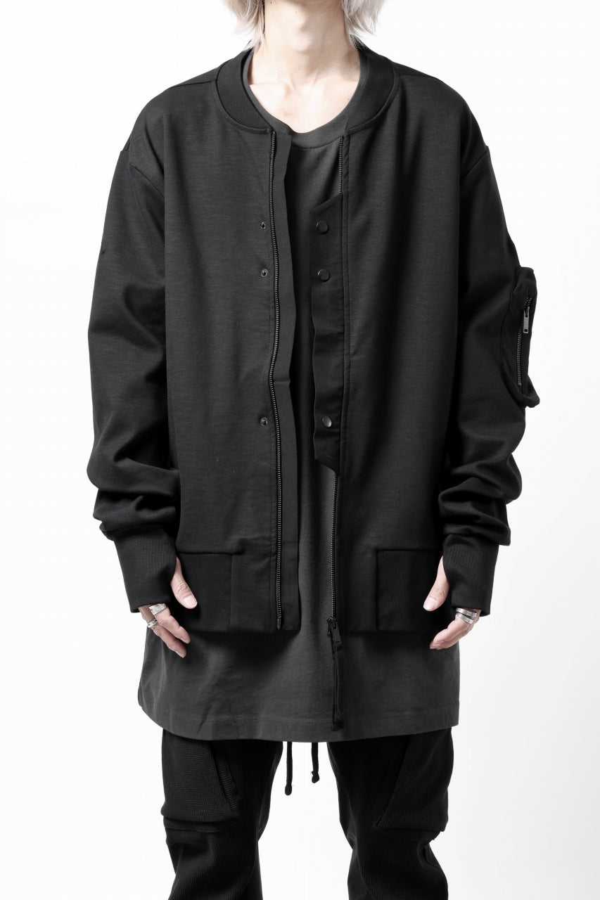 画像をギャラリービューアに読み込む, thom/krom MA-1 JACKET / ELASTIC COTTON (BLACK)