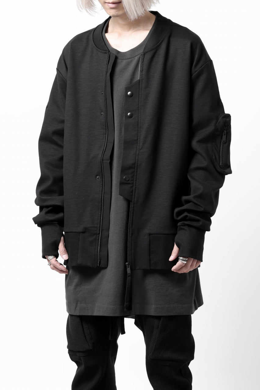 画像をギャラリービューアに読み込む, thom/krom MA-1 JACKET / ELASTIC COTTON (BLACK)