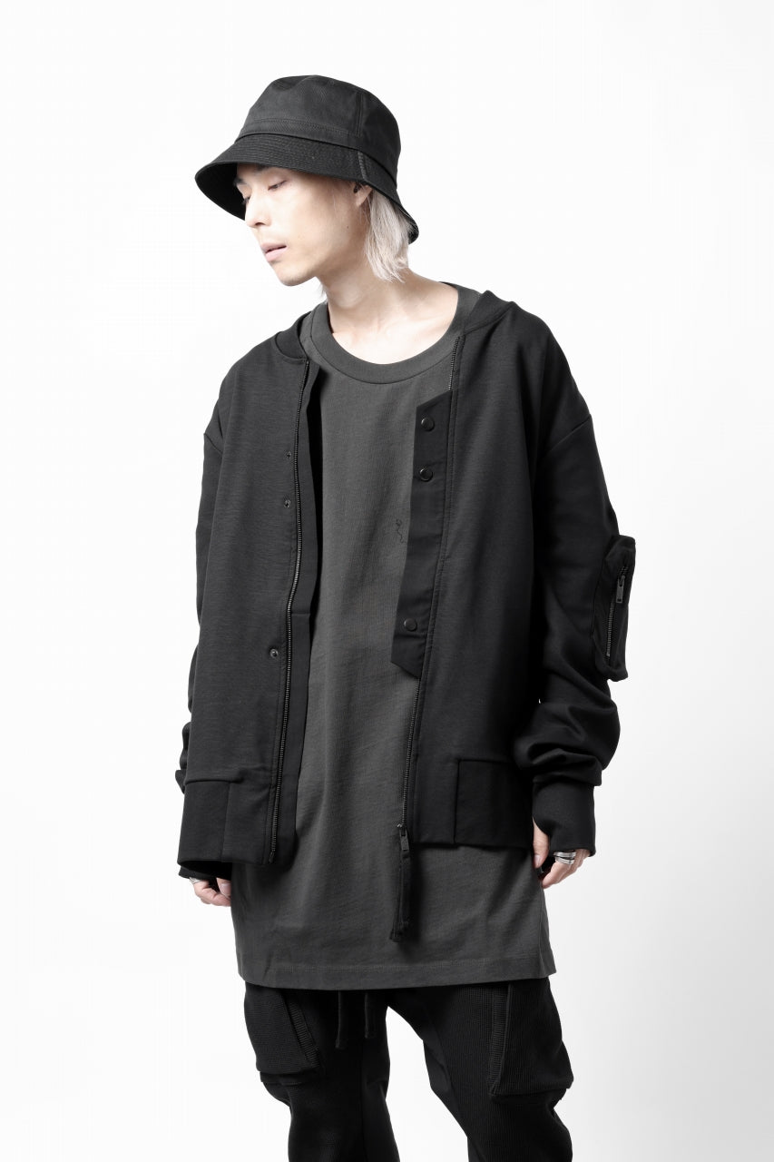 画像をギャラリービューアに読み込む, thom/krom MA-1 JACKET / ELASTIC COTTON (BLACK)
