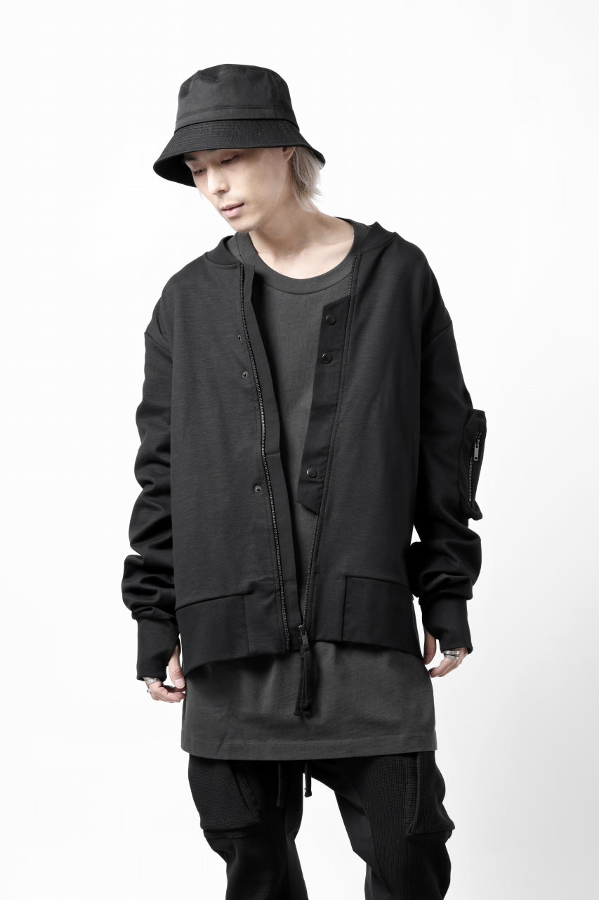 画像をギャラリービューアに読み込む, thom/krom MA-1 JACKET / ELASTIC COTTON (BLACK)