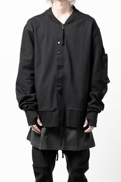画像をギャラリービューアに読み込む, thom/krom MA-1 JACKET / ELASTIC COTTON (BLACK)