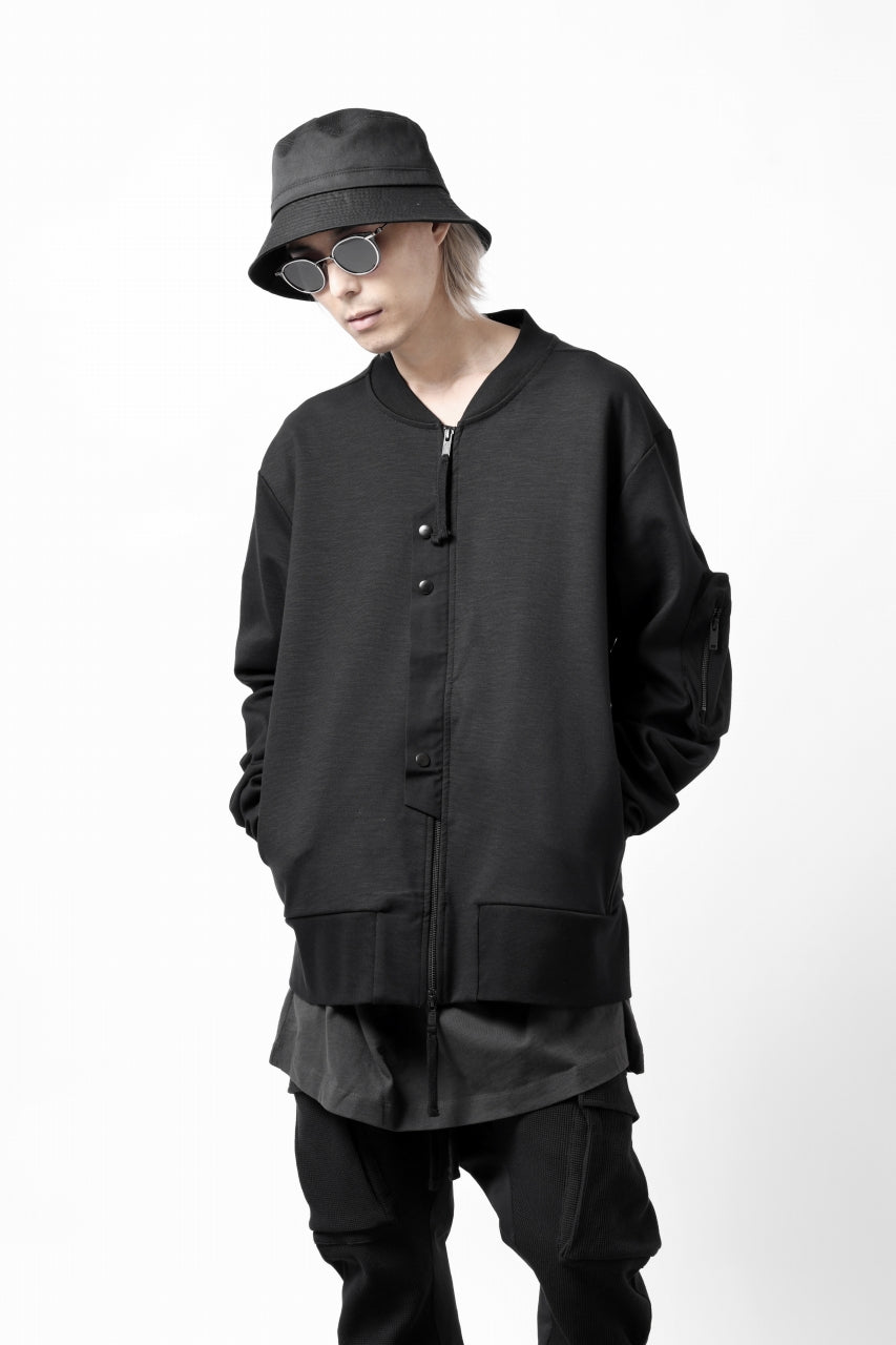 画像をギャラリービューアに読み込む, thom/krom MA-1 JACKET / ELASTIC COTTON (BLACK)