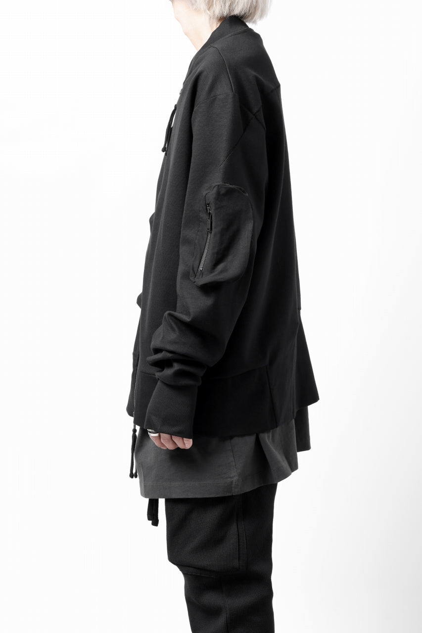 画像をギャラリービューアに読み込む, thom/krom MA-1 JACKET / ELASTIC COTTON (BLACK)
