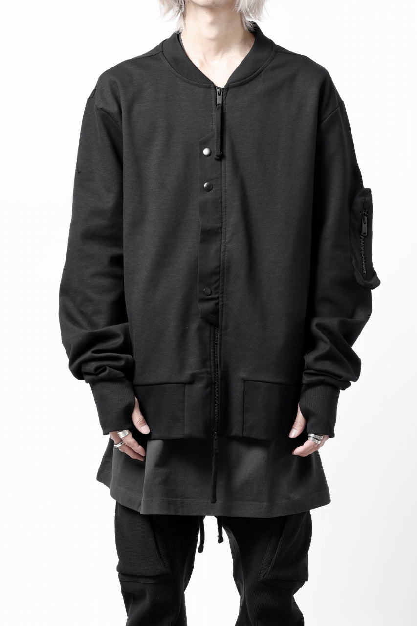 画像をギャラリービューアに読み込む, thom/krom MA-1 JACKET / ELASTIC COTTON (BLACK)