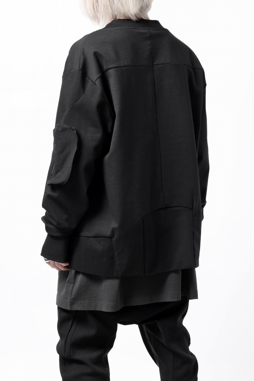 画像をギャラリービューアに読み込む, thom/krom MA-1 JACKET / ELASTIC COTTON (BLACK)